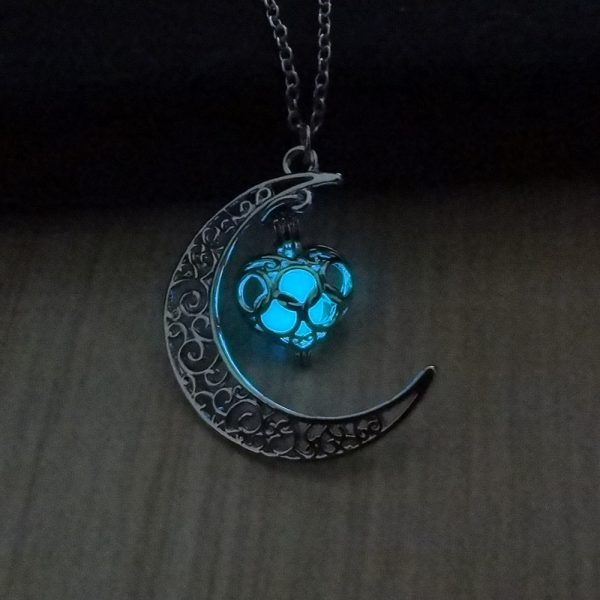 Silver Chain Necklace with Glowing Pendant – Stylish Luminous Jewelry - Image 8