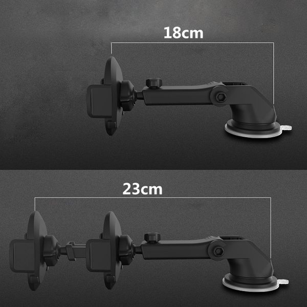 ‌Adjustable Length Car Phone Stand with Suction Cup Dashboard Mount - Image 2