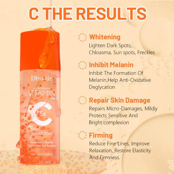 Vitamin C Face Serum – Brightening, Whitening, Anti-Aging with Hyaluronic Acid & Collagen - Image 3