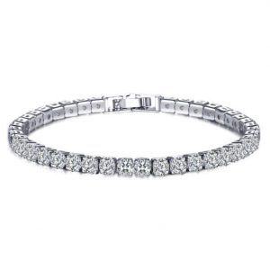 Women's Cubic Zirconia Tennis Bracelet – Elegant Bangle Jewelry Gift for Christmas & Special Occasions