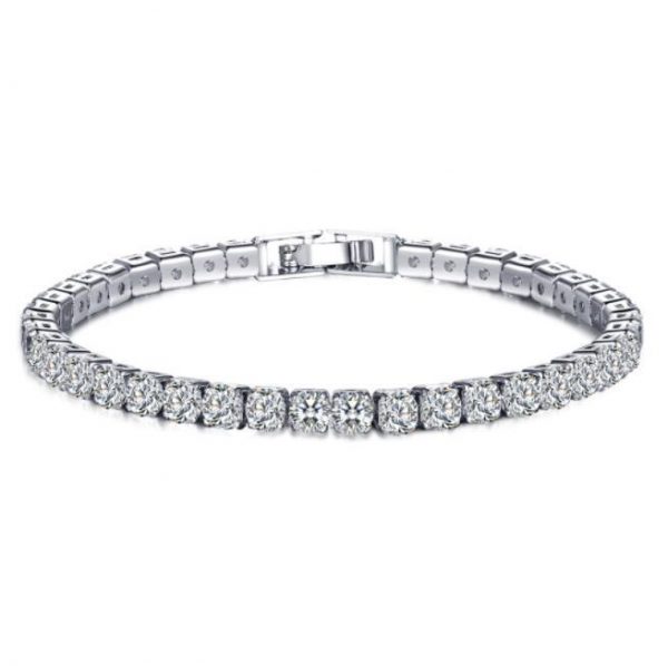 Women's Cubic Zirconia Tennis Bracelet – Elegant Bangle Jewelry Gift for Christmas & Special Occasions
