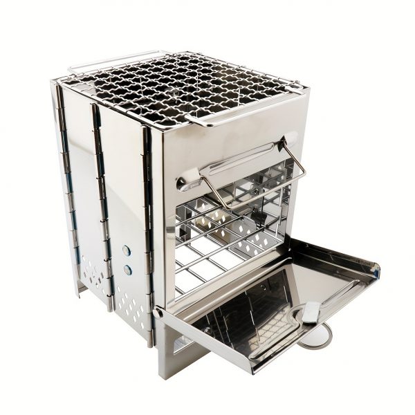 Embrace Outdoor Living with a Foldable Stainless Steel Charcoal Stove – Perfect for Camping, Picnics, and BBQs - Image 3
