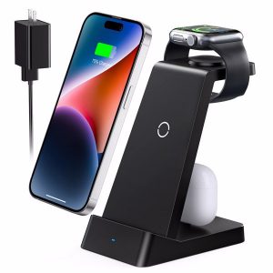 Triple Wireless Charging Station – 3-in-1 Fast Charger for Phone, Watch & Earbuds