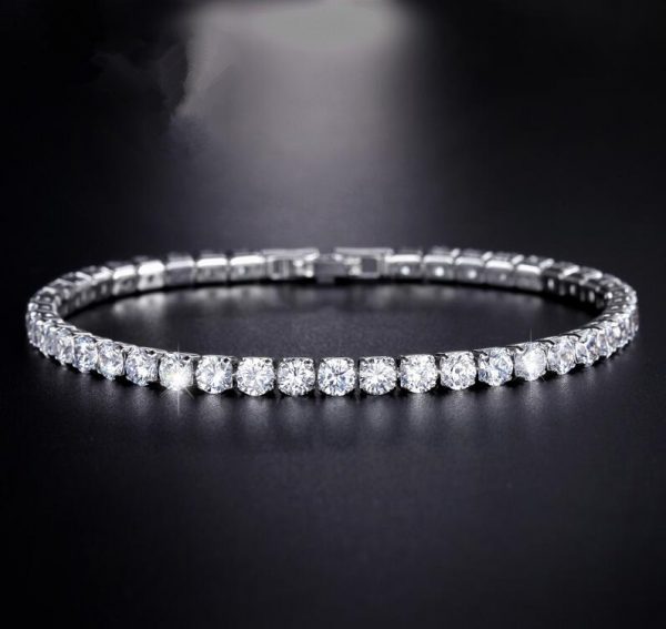 Women's Cubic Zirconia Tennis Bracelet – Elegant Bangle Jewelry Gift for Christmas & Special Occasions - Image 5