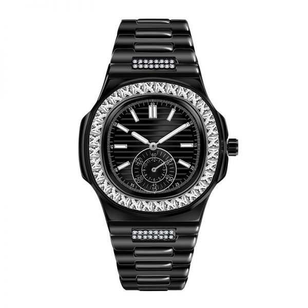 Men’s Fashion Watch with Alloy Band – Diamond Accent Timepiece, Ideal Gift Choice - Image 6