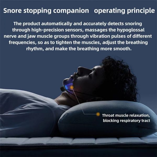 Smart EMS Anti-Snoring Device – Portable Snore Stopper with Pulse Technology for Sleep Aid & Muscle Stimulation - Image 2