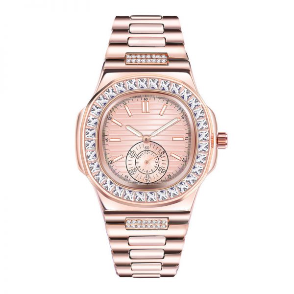 Men’s Fashion Watch with Alloy Band – Diamond Accent Timepiece, Ideal Gift Choice - Image 2