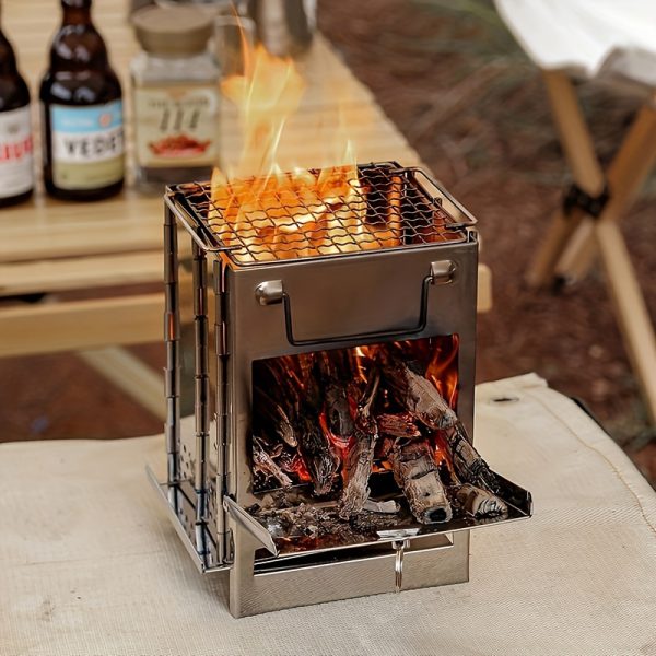 Embrace Outdoor Living with a Foldable Stainless Steel Charcoal Stove – Perfect for Camping, Picnics, and BBQs - Image 6