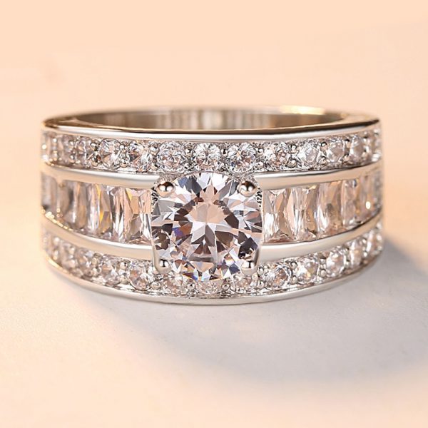 Fashion Jewellery Sumptuous Creative Trend Zircon Claw Heart Arrow Female Adjustable Size Ring Vintage Party Rings For Girls Fashion Jewellery Sumptuous Creative Trend Zircon Claw Heart Arrow Femal - Image 4