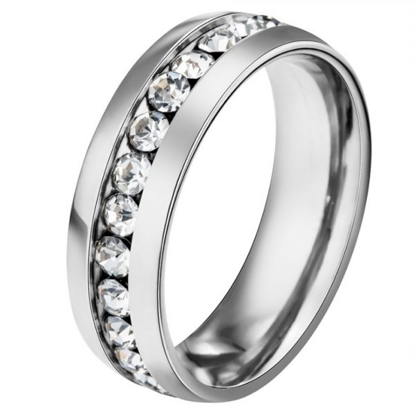 New Fashion Crystal Rings for Women Gold Color Color Stainless Steel Jewerly Gifts - Image 3