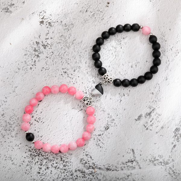 One Pair Magnetic Couple Bracelet For Women Lover Heart Distance Paired Pendant Natural Stone Bracelets Valentine's Day Gifts Men Jewelry - Image 7