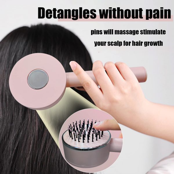 One-key Self-cleaning Hair Brush For Women Curly Hair Brush  Anti-Static Airbag Massage Comb  Airbag Massage Scalp Comb Professional Detangling One-key Self-cleaning - Image 6