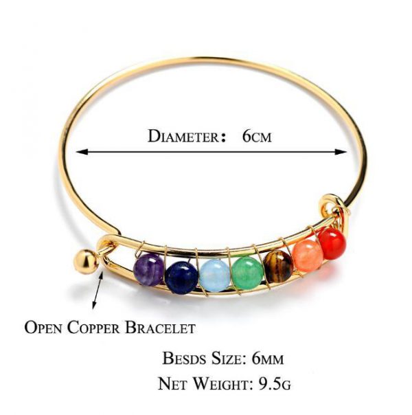 Boho charm silver bracelets natural stones beads bracelet 7 chakra healing balance bracelets bracelets jewelry gifts for women - Image 3