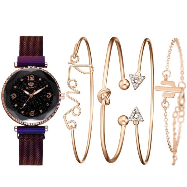 Women Watches Starry Sky Magnet Buckle Fashion Bracelet Wristwatch Roman Numeral Simple Clock Gift - Image 6