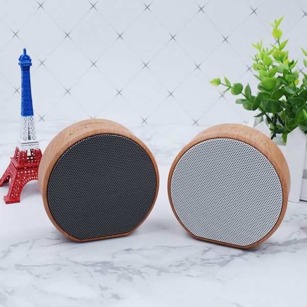 Mini Wood Bluetooth Speaker Portable Outdoor Wireless Support AUX TF - Image 3