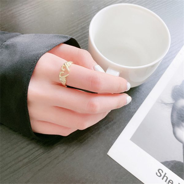 Romantic Heart Hand Hug Fashion Ring For Women Couple Jewelry Silver Color Punk Gesture Wedding Men Finger Accessories Gifts - Image 4