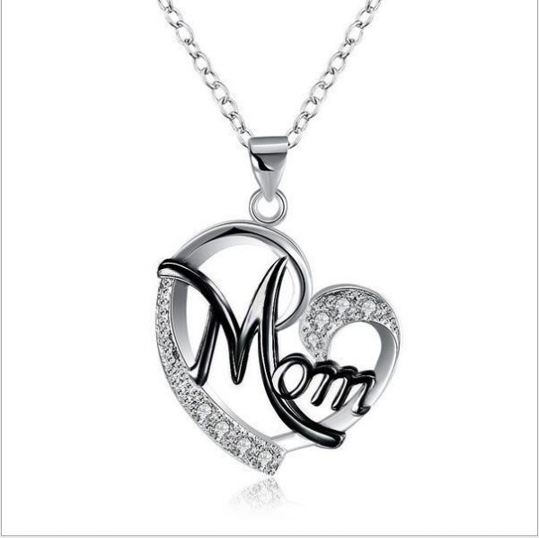 European And American Women's Necklaces Mom Color Separation Heart-shaped Diamonds Wish Explosive Mother' Day Gifts Across The Border - Image 10