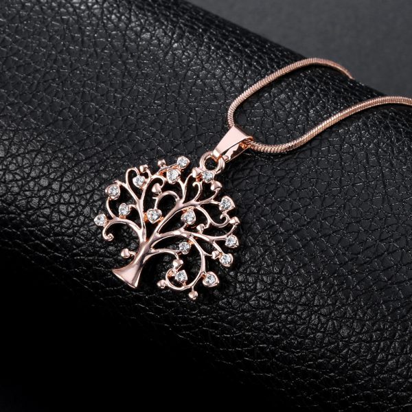 Big Tree Of Life Pendant Necklaces Drilling CZ Zircon Multi Layers Chains Long Necklace Jewelry Gifts For Her - Image 2