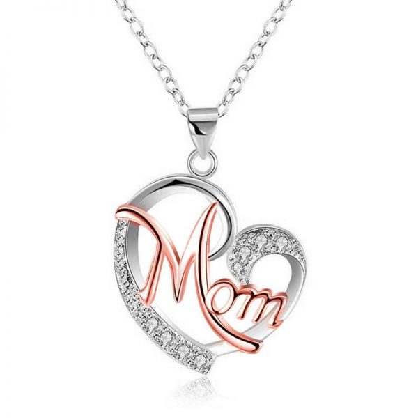 European And American Women's Necklaces Mom Color Separation Heart-shaped Diamonds Wish Explosive Mother' Day Gifts Across The Border - Image 6