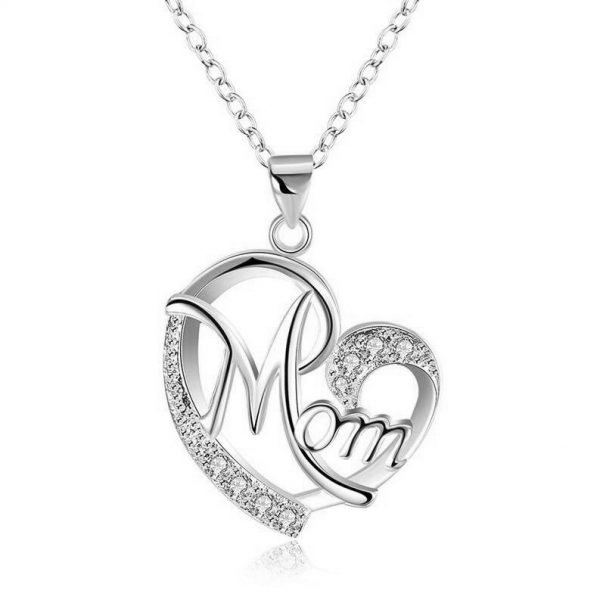 European And American Women's Necklaces Mom Color Separation Heart-shaped Diamonds Wish Explosive Mother' Day Gifts Across The Border - Image 5
