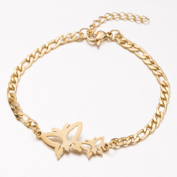 Gold Color Charms Bracelet Femme Stainless Steel Women Jewelry Lucky Origami Elephant Bracelets Friendship Gifts - Image 3