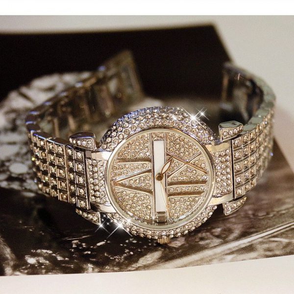 Luxury Diamond Women Watches Fashion Brand Stainless Steel Bracelet Wrist Watch Women Design Quartz Watch Clock relogio feminino - Image 5