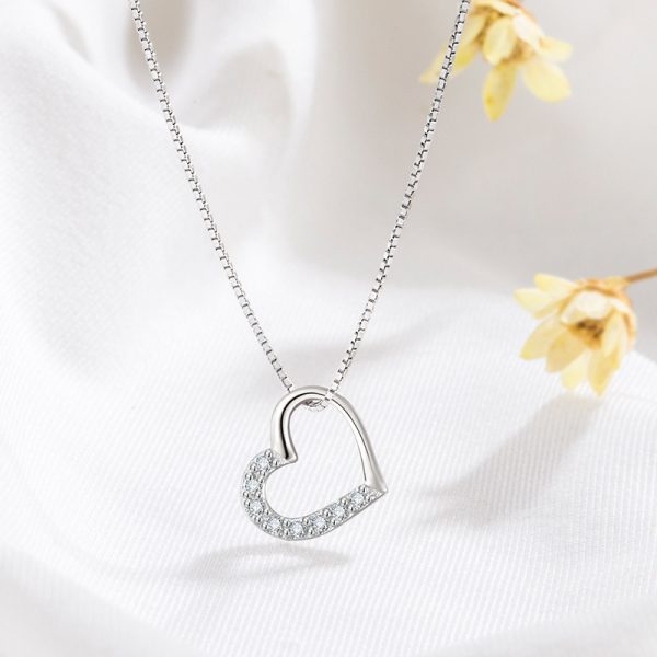 S925 Sterling Silver Love Heart Pendant Necklace For Women Fashion Jewelry Ladies Gold Color Clavicle Chain High Quality Jewelry Gifts - Image 7