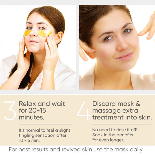 Eye Bag Removal Wrinkle Lifting And Tightening 24K Gold Eye Mask Patch - Image 4
