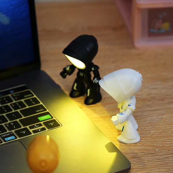 Cute LED Hero Table Lamp Mini Portable Cool Mecha Cute Robot Night Light Bedroom Home Decoration Kids Boys Gifts - Image 8