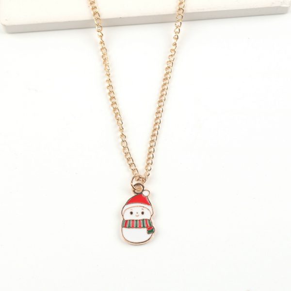 Christmas Necklace Cute Cartoon Santa Claus Snowman Elk Pendant Necklace Xmas New Year Festival Ear Jewelry Gifts - Image 7