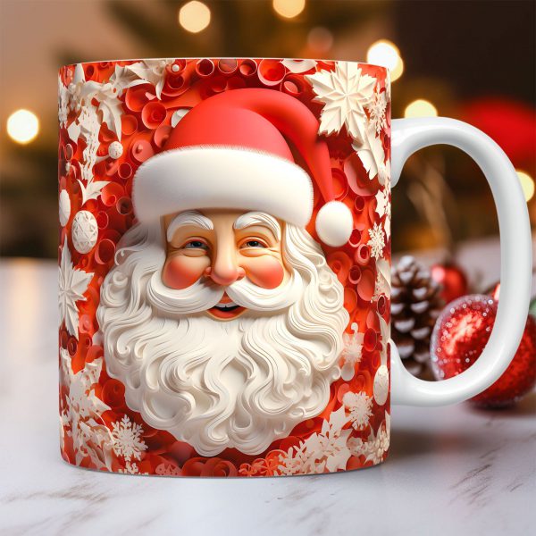 Creative 3D Christmas Ceramic Mug Unique Space Design Snowman Santa Coffee Cup Tea Milk Mug Christmas Gifts For Kids Adults Kitchen Gadgets - Image 3