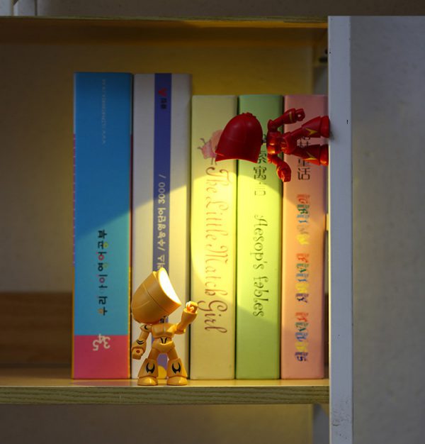 Cute LED Hero Table Lamp Mini Portable Cool Mecha Cute Robot Night Light Bedroom Home Decoration Kids Boys Gifts - Image 9