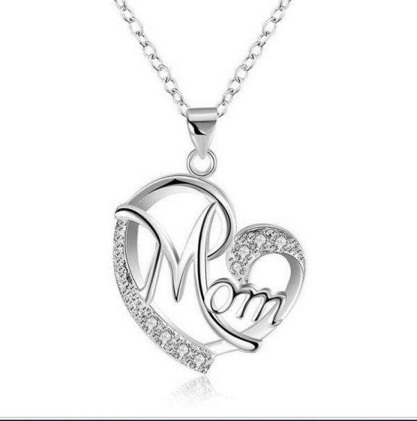 European And American Women's Necklaces Mom Color Separation Heart-shaped Diamonds Wish Explosive Mother' Day Gifts Across The Border - Image 8