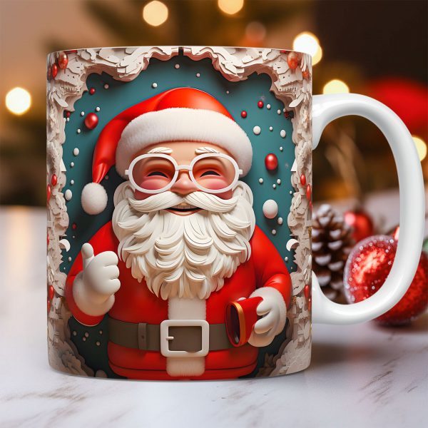 Creative 3D Christmas Ceramic Mug Unique Space Design Snowman Santa Coffee Cup Tea Milk Mug Christmas Gifts For Kids Adults Kitchen Gadgets - Image 4