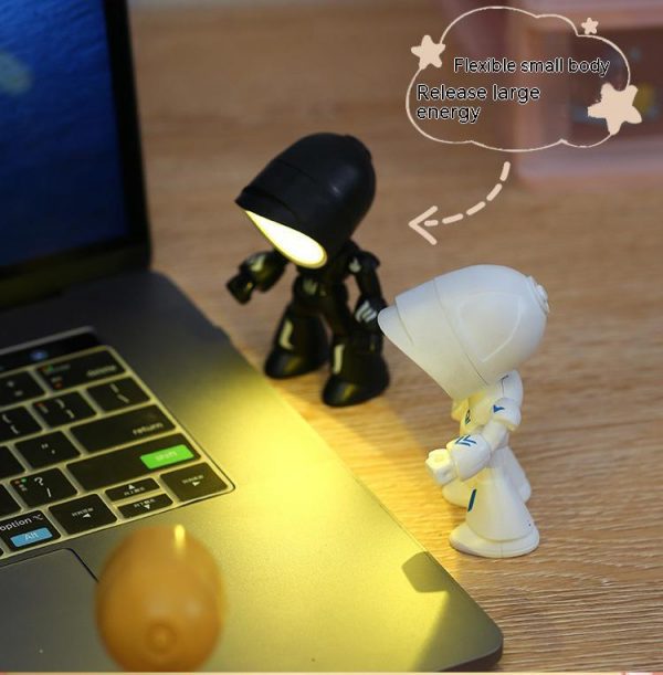 Cute LED Hero Table Lamp Mini Portable Cool Mecha Cute Robot Night Light Bedroom Home Decoration Kids Boys Gifts - Image 4