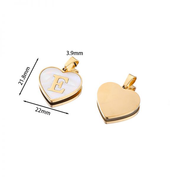 26 Letter Heart-shaped Necklace White Shell Love Clavicle Chain Fashion Personalized Necklace For Women Jewelry Valentine's Day - Image 8