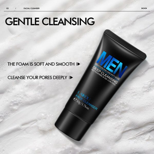 Skincare Facial Cleansing Men's Scrub Cleanser 50g - Image 4