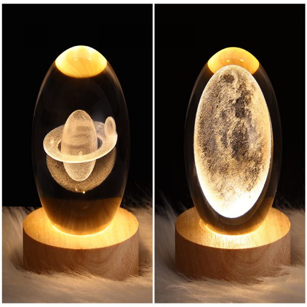 LED Night Light Galaxy Crystal Ball Table Lamp 3D Planet Moon Lamp Bedroom Home Decor For Kids Party Children Birthday Gifts - Image 10
