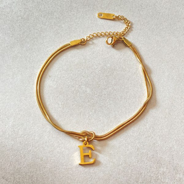 New Letter A-Z Love Knot Bracelets For Women Couple Gold Color Dainty Snake Chain Charm Bracelet Stainless Steel Jewelry Gift Valentine's Day Gifts - Image 10