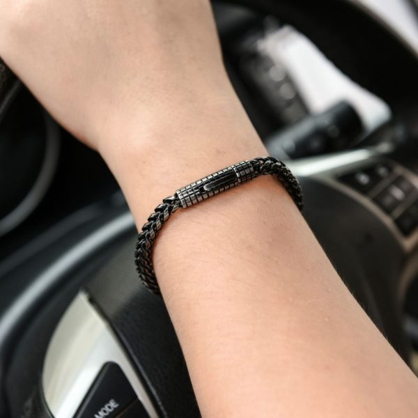Custom Stainless Steel Vintage Mens Bracelet - Image 2