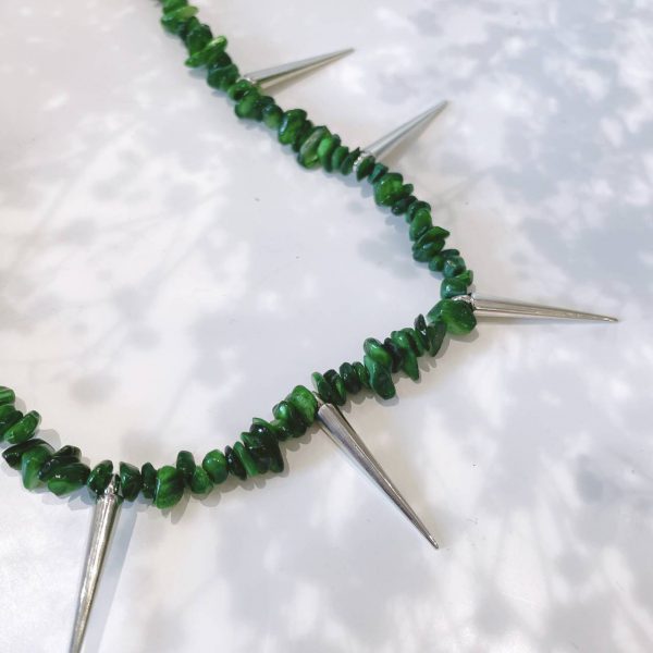 Custom Green Diopside Choker Necklace - Image 3