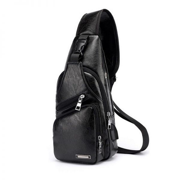 Men USB Charging Bag Men Chest Bag For Custom PU PVC Shoulder Bag Diagonal Package Messenger Travel Bag Cross Body Bags - Image 5