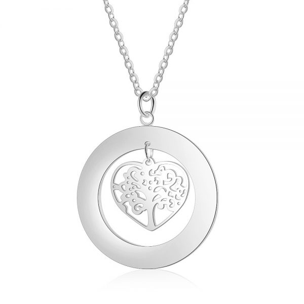 Life Tree carved name custom Necklace - Image 2