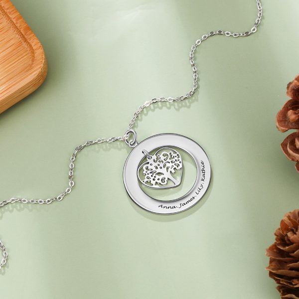 Life Tree carved name custom Necklace - Image 4