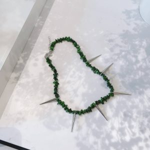 Custom Green Diopside Choker Necklace