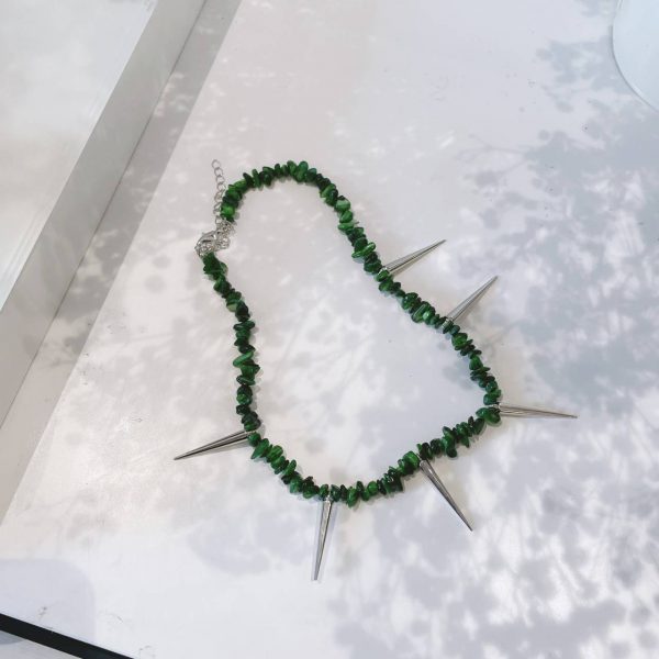 Custom Green Diopside Choker Necklace