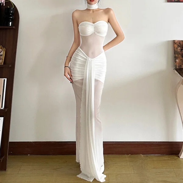 Women’s Slim Fit High Waist Stylish Off-Shoulder Dress for Fashionistas - Image 4