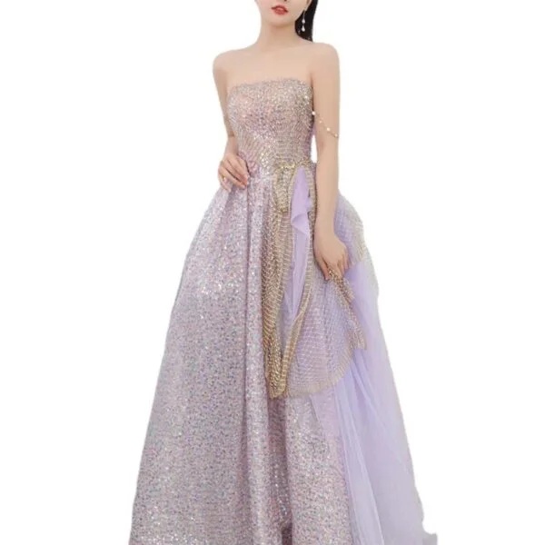 Light Purple Host Star Sky Toast Suit - Elegant Design for Stellar Events - Image 4