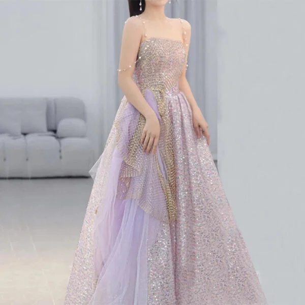 Light Purple Host Star Sky Toast Suit - Elegant Design for Stellar Events - Image 5