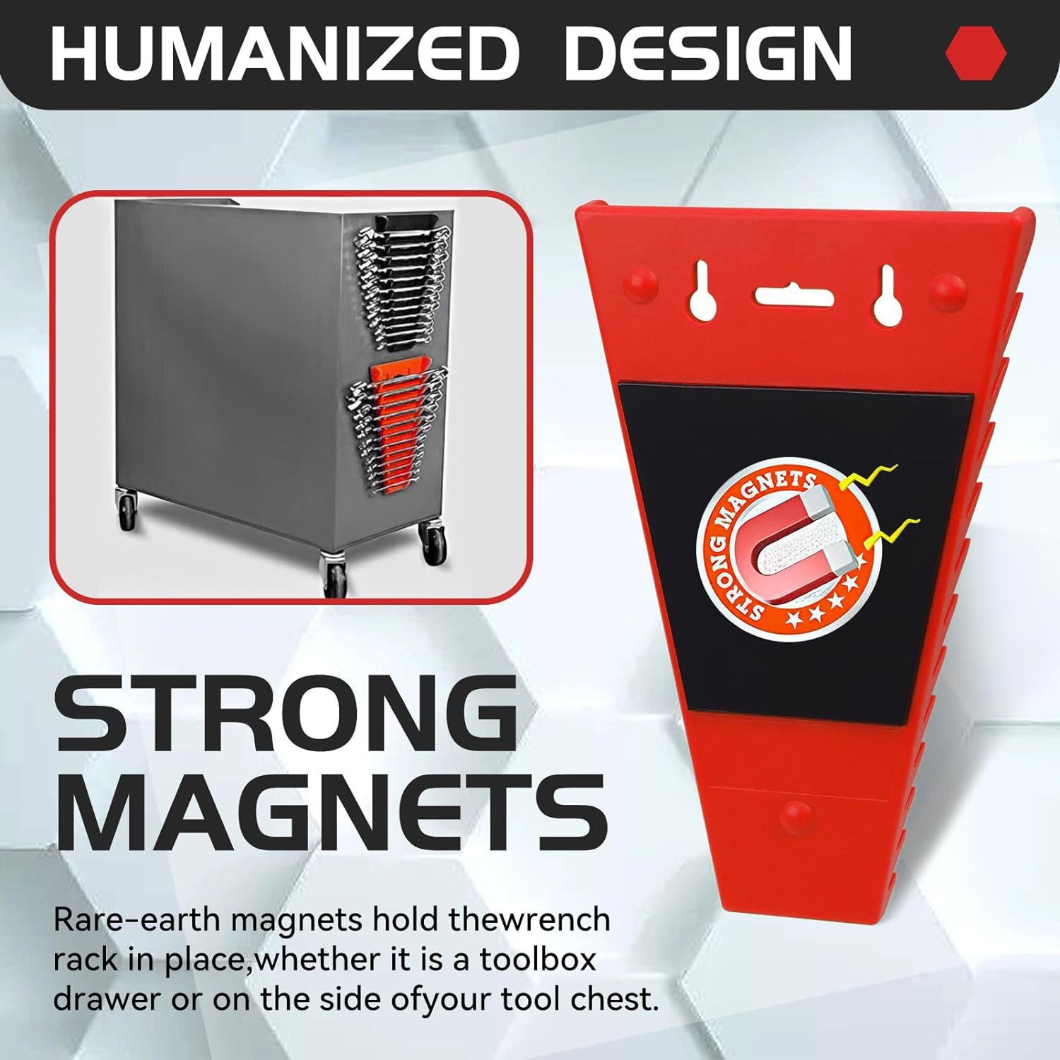 Magnetic Wrench Holder - Removable Tool Storage Rack & Wrench Bracket - Image 6